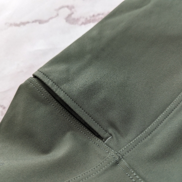 ADAY Leggings Womens Green Brakes On Pant Pull On A Day High Rise Crop Ankle - Picture 6 of 11